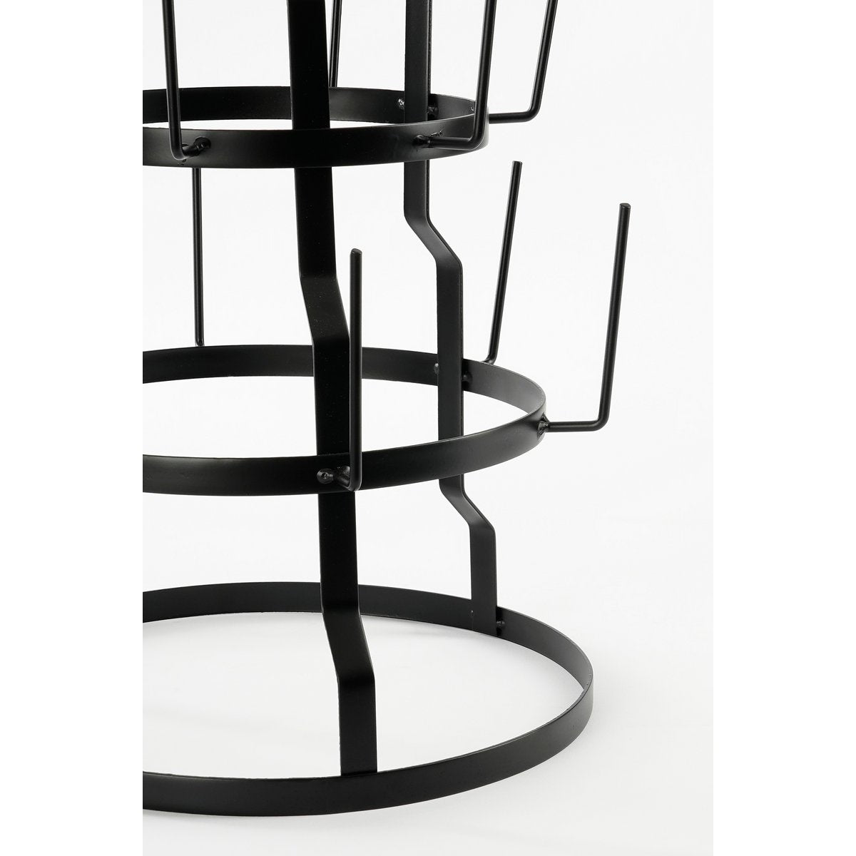 Mokkenrek - H76 x Ø44 cm - Metaal - Zwart