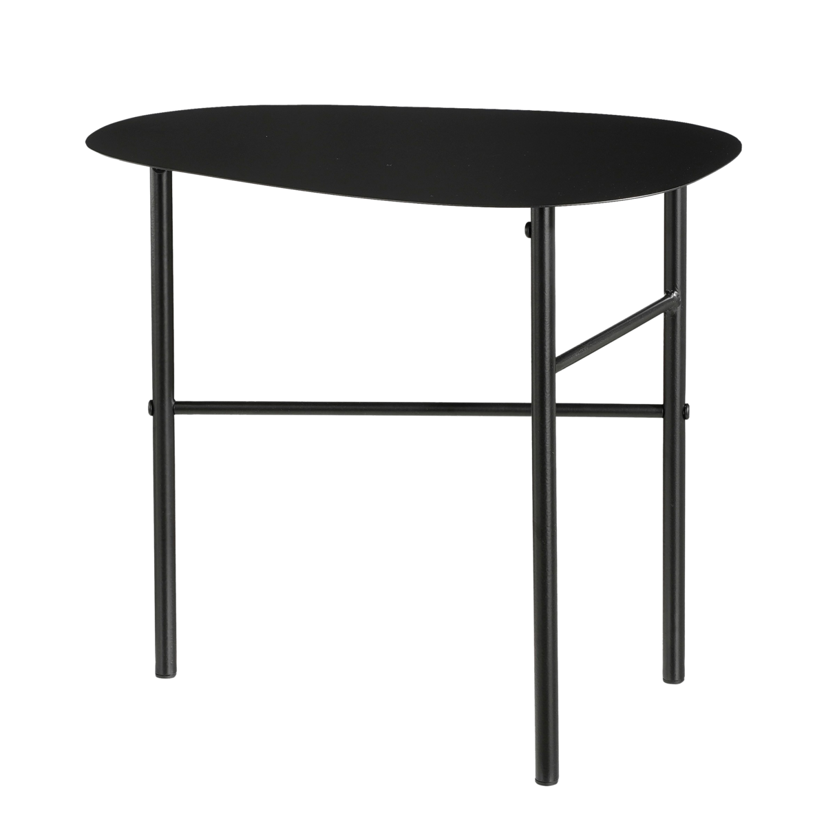 Fonda Bijzettafel - L44 x B30 x H40 cm - Metaal - Zwart