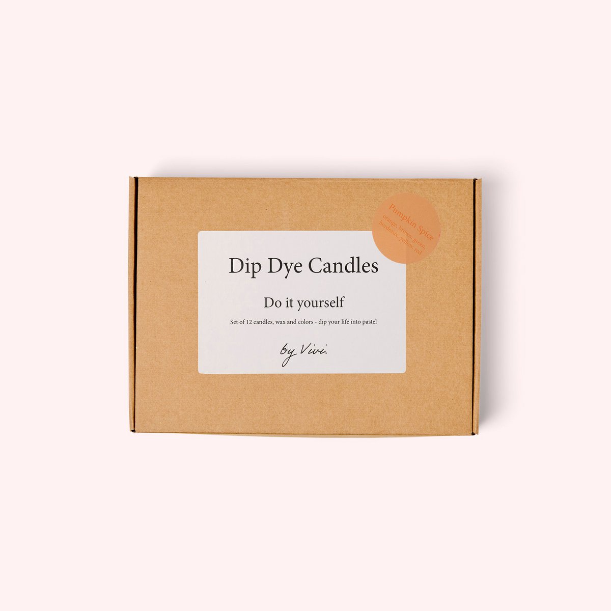 DIY Set Dip Dye Candles Pumpkin Spice
