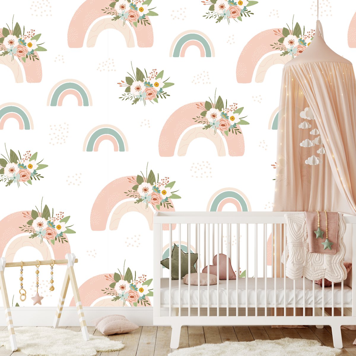 Behang kinderkamer Rainbow Spring