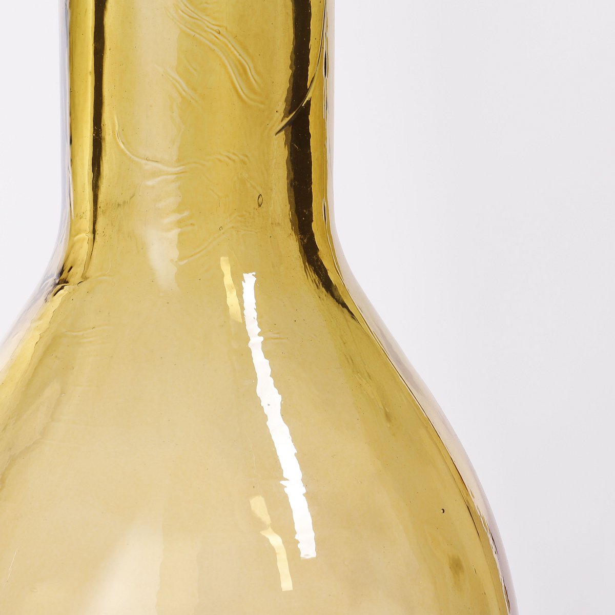 Rioja Fles Vaas - H50 x Ø15 cm - Gerecycled Glas - Oker