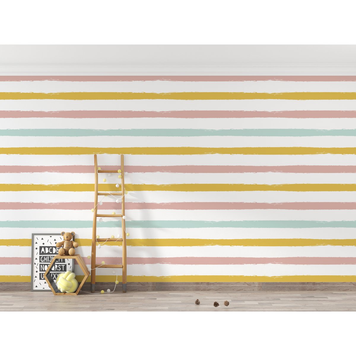 Behang kinderkamer Pastel Stripes