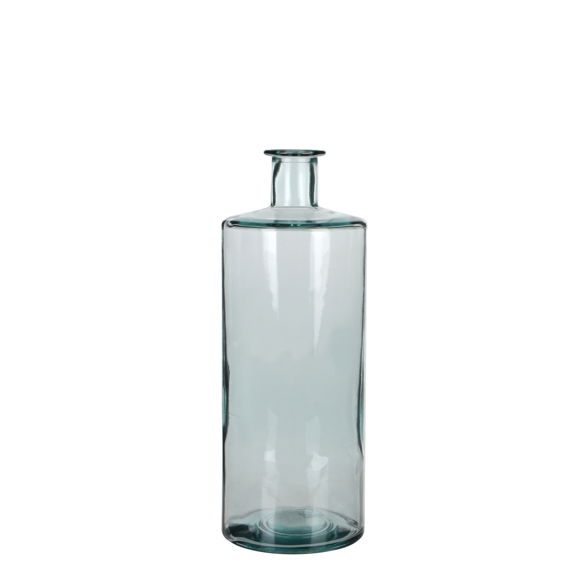 Guan Fles Vaas - H40 x Ø15 cm - Gerecycled Glas - Transparant