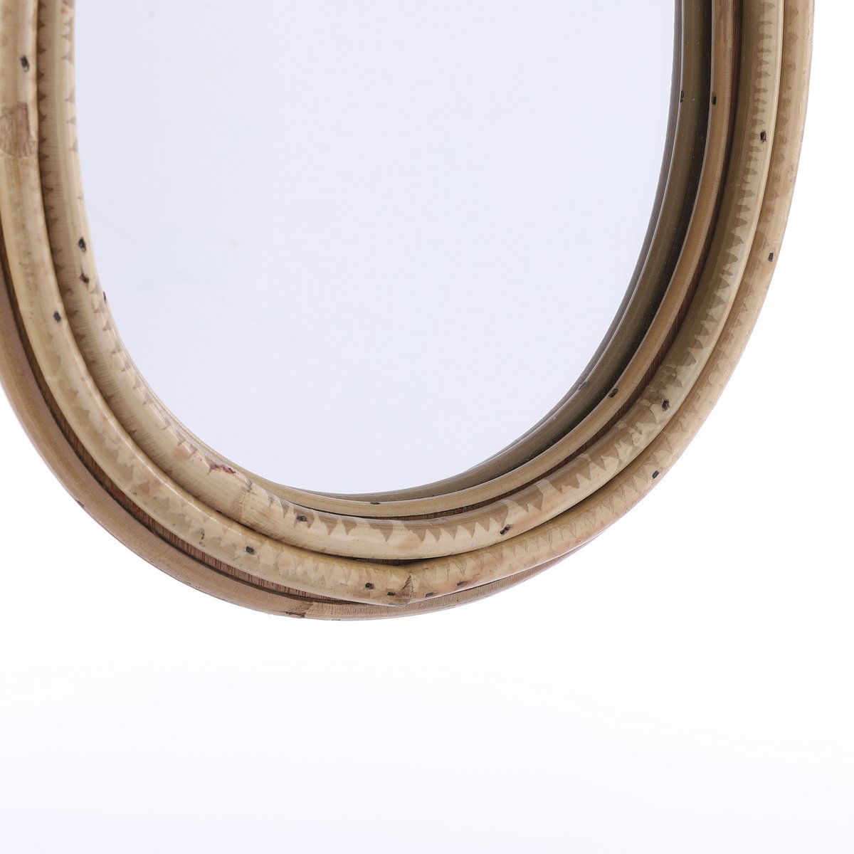 Rainier Wandspiegel - L28 x H59 cm - Rotan - Bruin