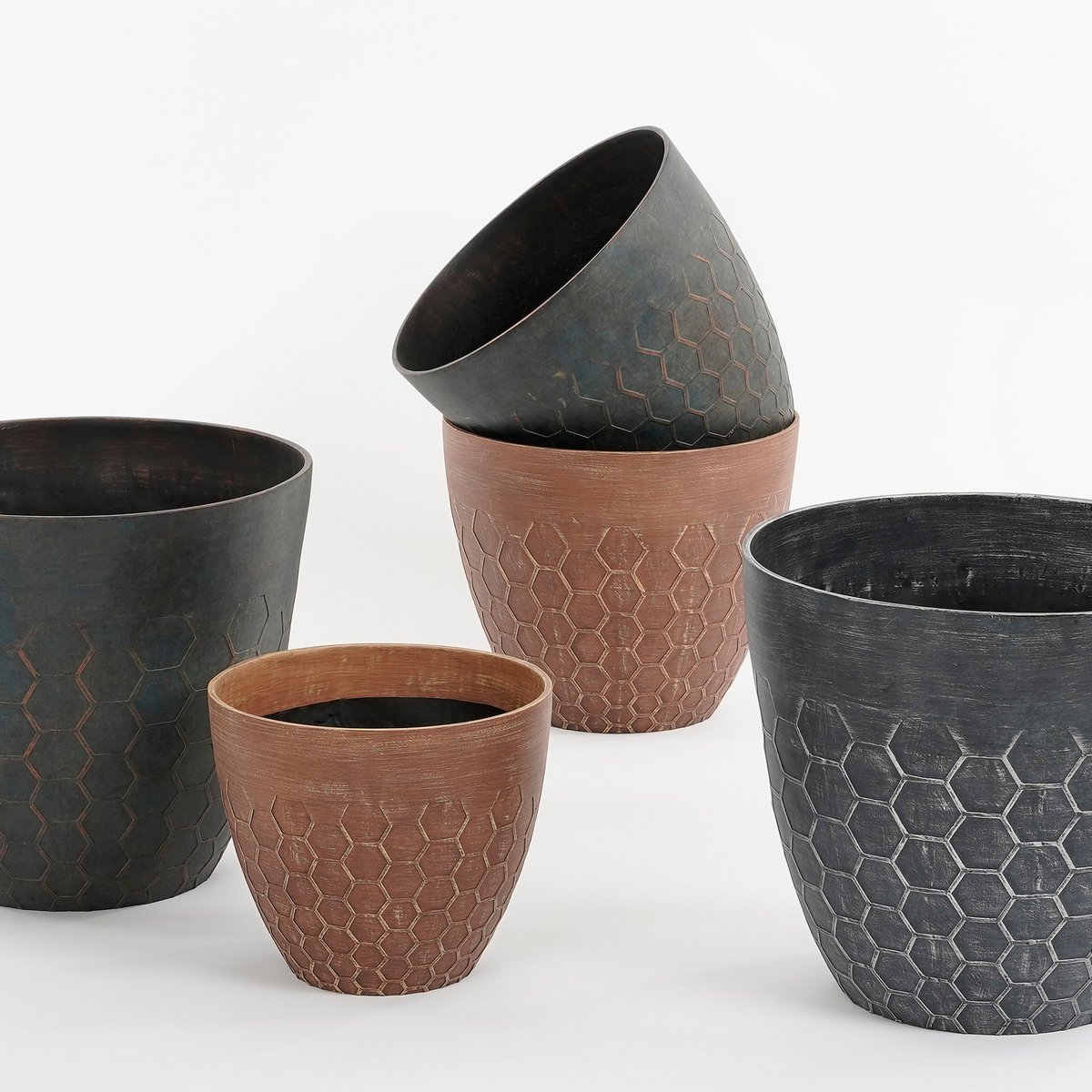 Bravo Bloempot voor Buiten - H26 x Ø30,5 cm - Koper bijenkorf