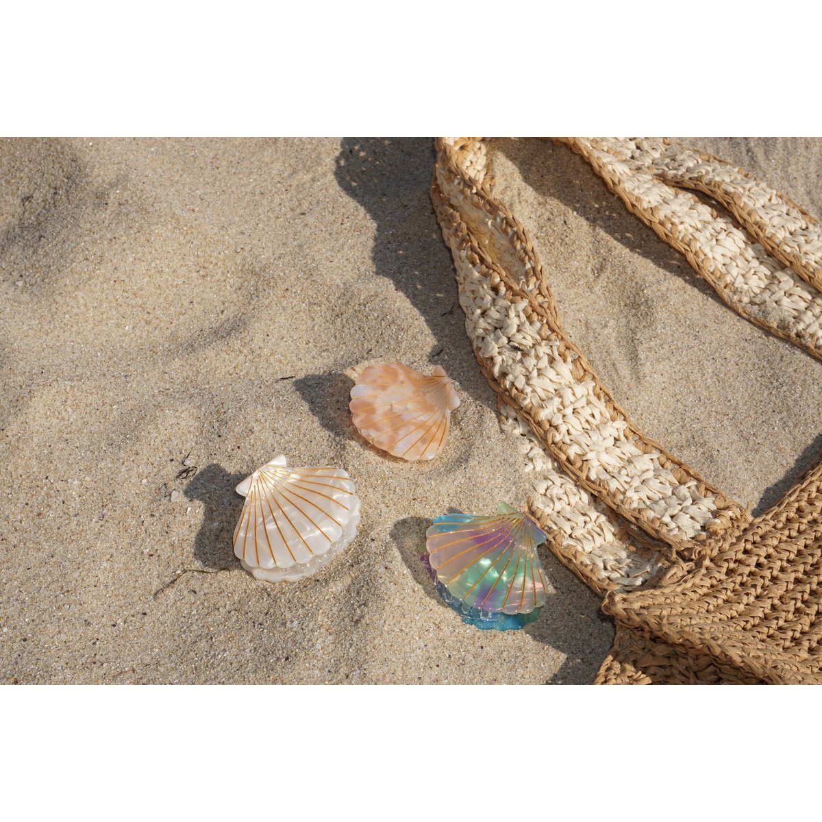 Hair clip shell Pinky Pearl