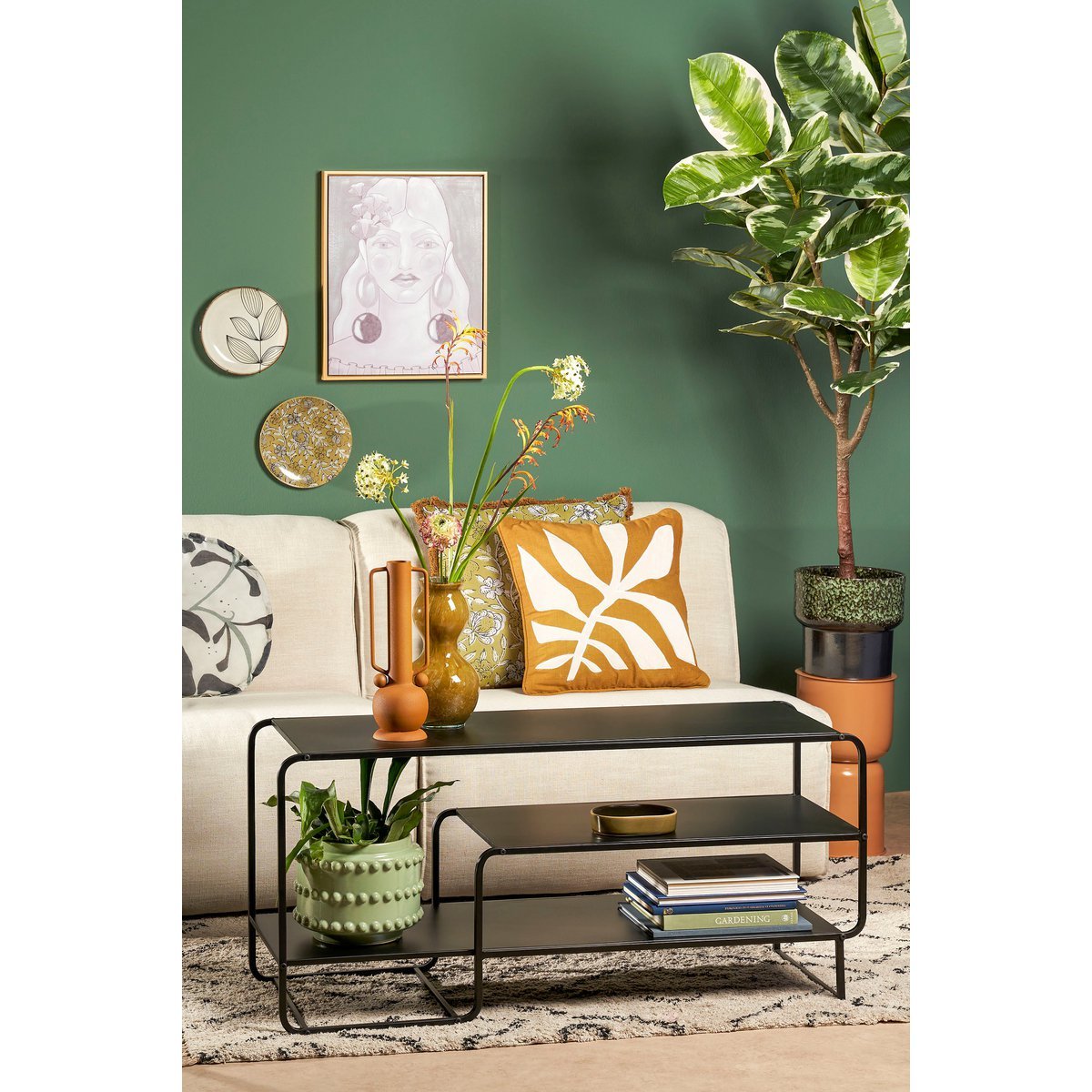 Jules Salontafel - L110 x B38 x H50 cm - Metaal - Zwart