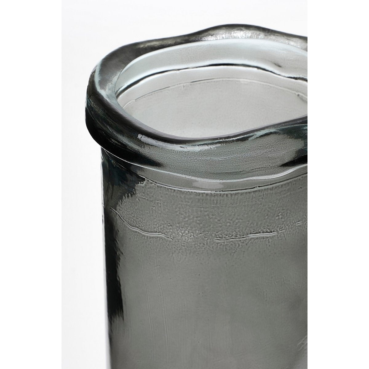 Pepe Vaas - H20 x Ø15 cm - Gerecycled Glas - Grijs