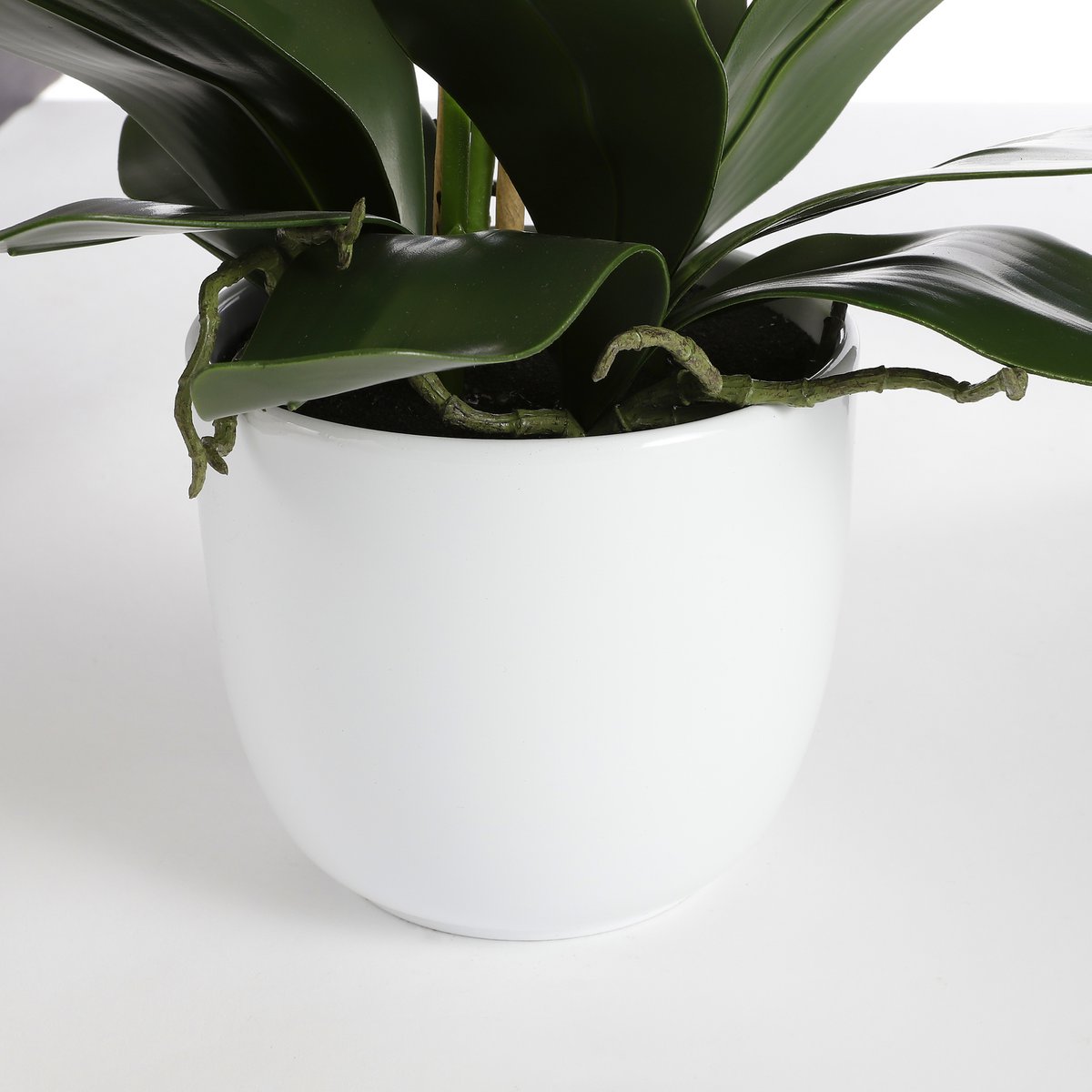 Phalaenopsis Kunstplant in Bloempot Tusca - H66 x Ø38 cm - Paars