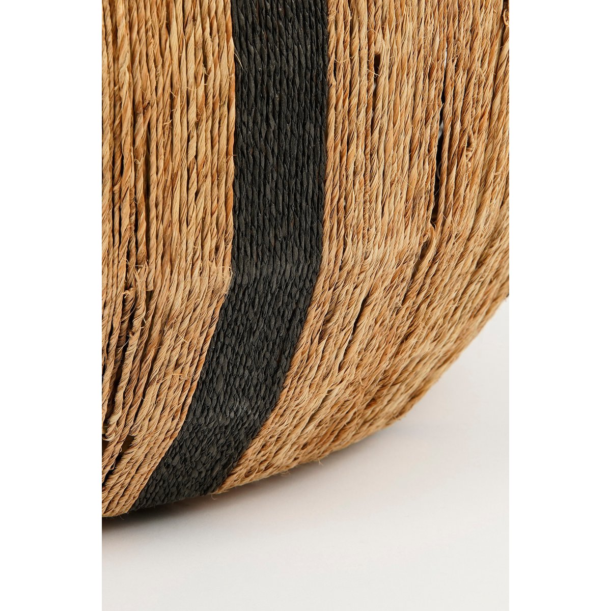 Liliano Mand - Set van 2 - H48 x Ø50 cm - Jute - Zwart