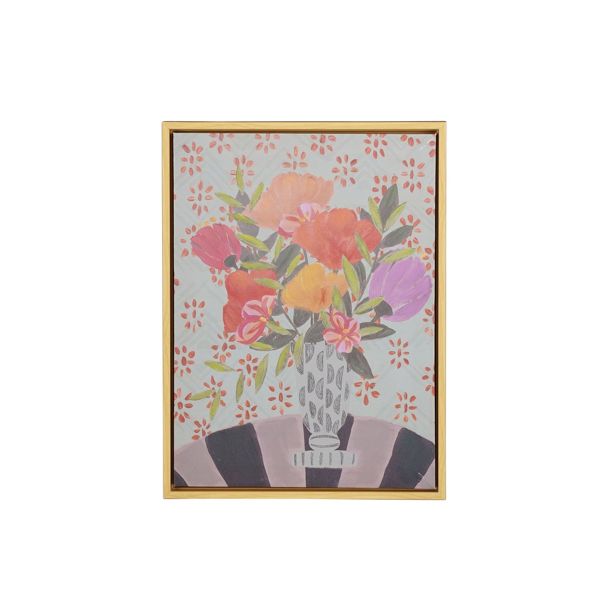 Floria Muurdecoratie - L30 x H40 cm - Canvas - Meerkleurig