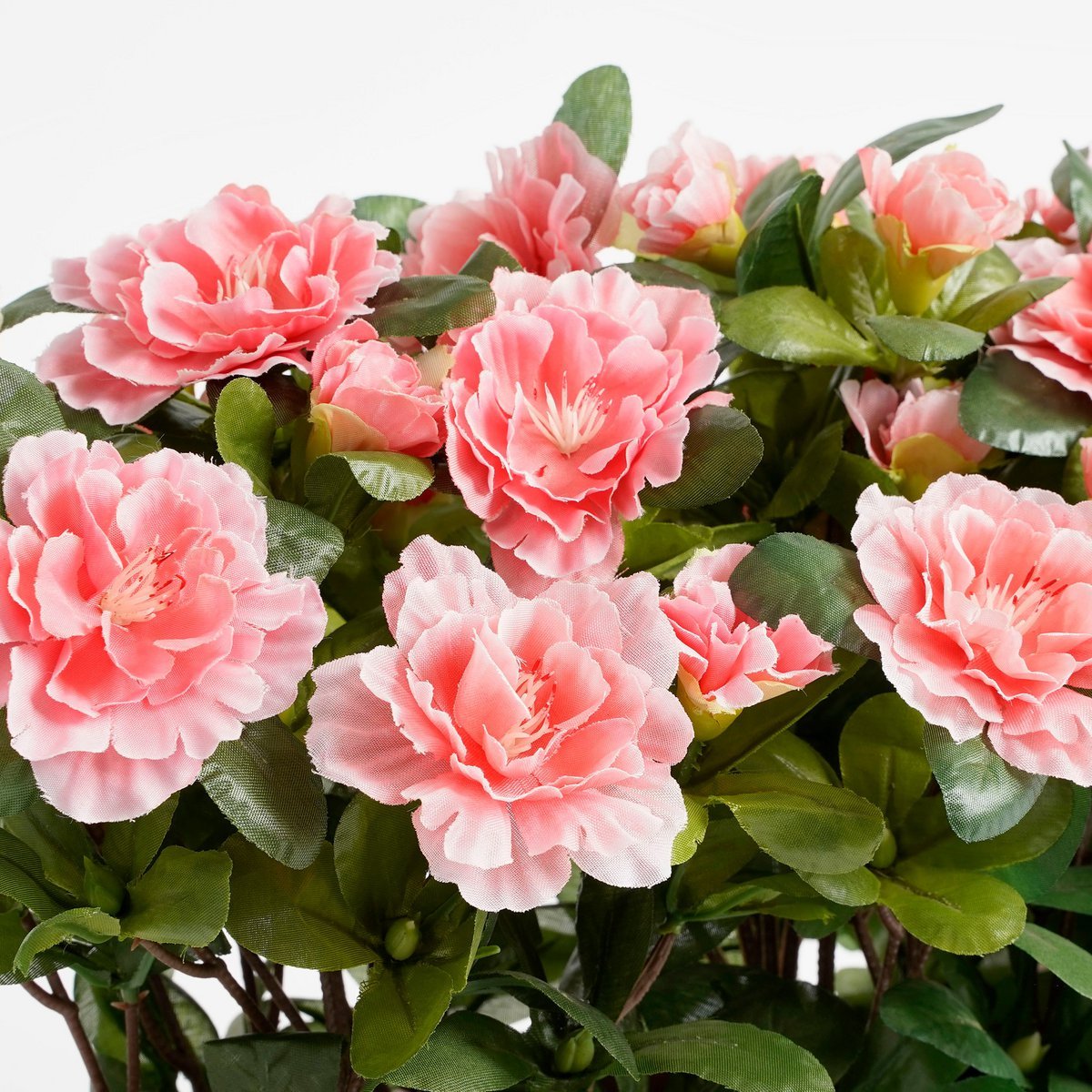 Azalea Kunstplant in Balkonbak Slate - L29 x B13 x H27 cm - Perzik