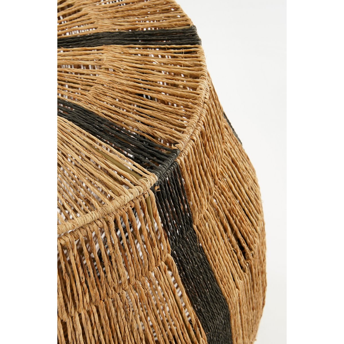 Liliano Mand - Set van 2 - H48 x Ø50 cm - Jute - Zwart