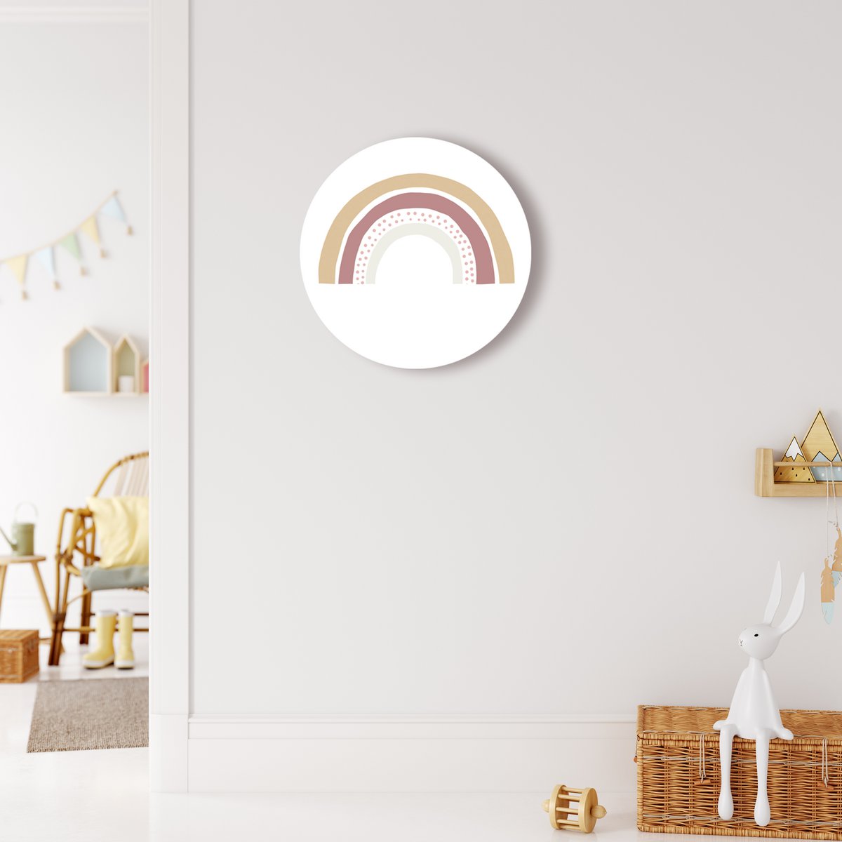 Muurcirkel | Rainbow | Naturel