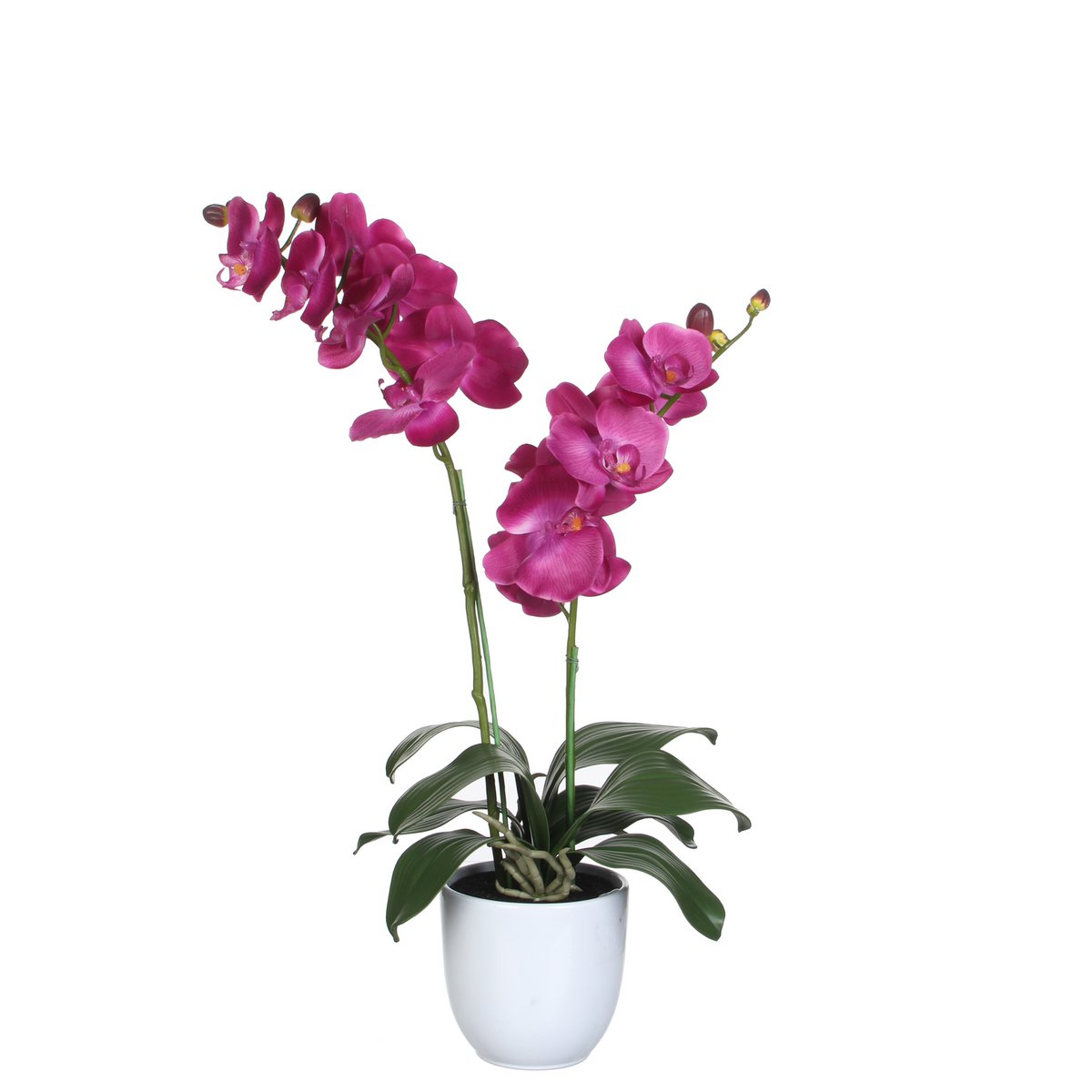 Phalaenopsis Kunstplant in Bloempot Tusca - H66 x Ø38 cm - Paars