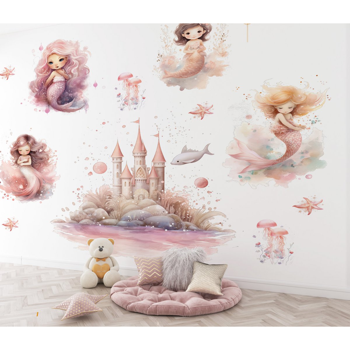 Behang kinderkamer | Mermaids | Zeemeerminnen