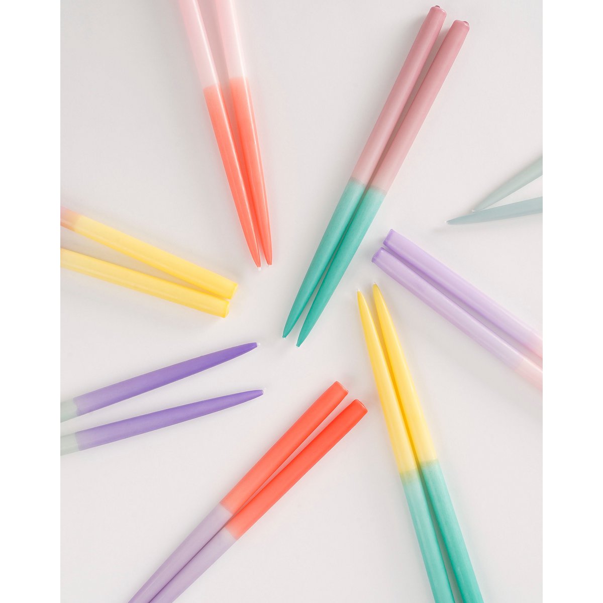 Dip-dye Dinerkaars - Set van 4 - H28 cm - Paars