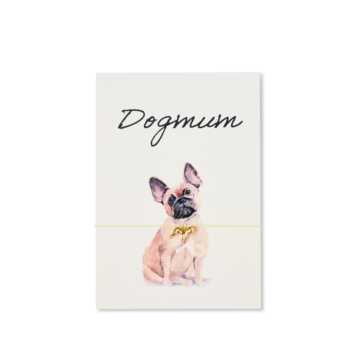 Bracelet card: Dogmom - French Bulldog brown