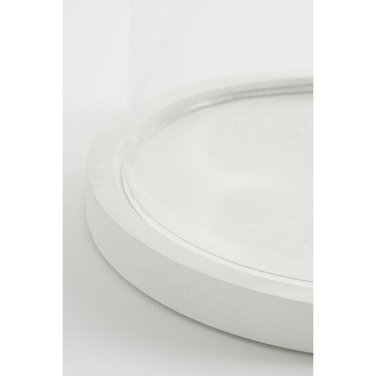 Hella Glazen Stolp - H38 x Ø23 cm - Transparant, Wit