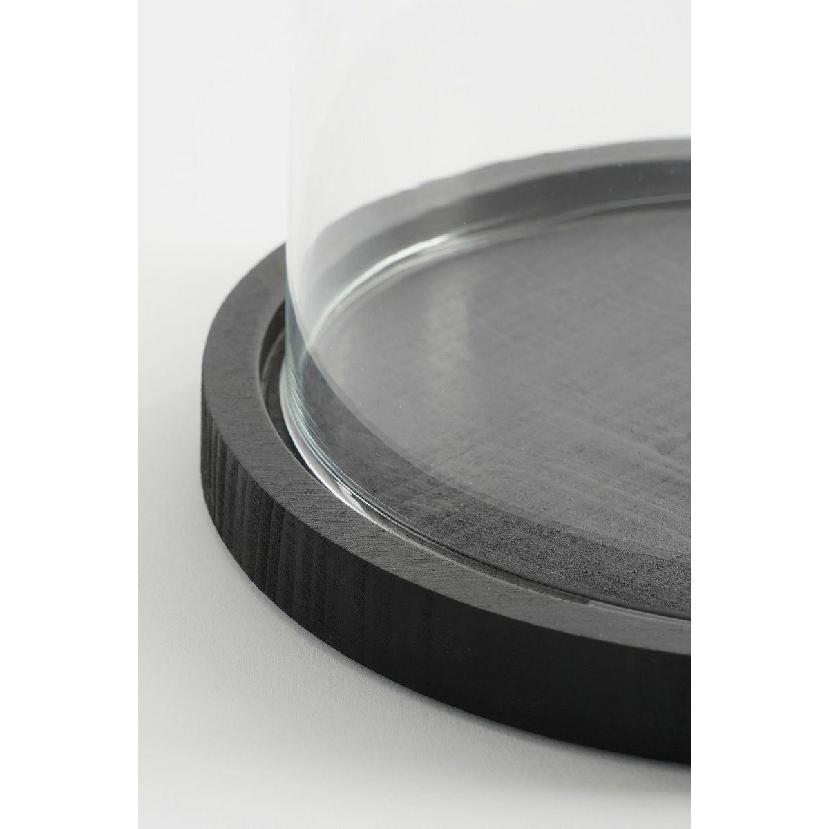 Hella Glazen Stolp - H23 x Ø17 cm - Transparant, Zwart