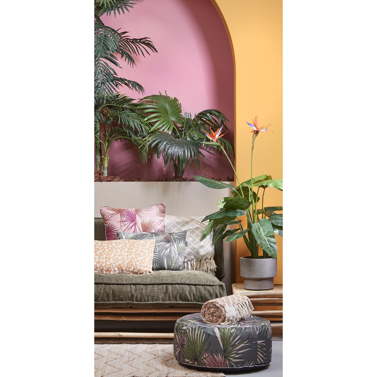 Strelitzia Kunstplant - H110 x Ø60 cm - Groen