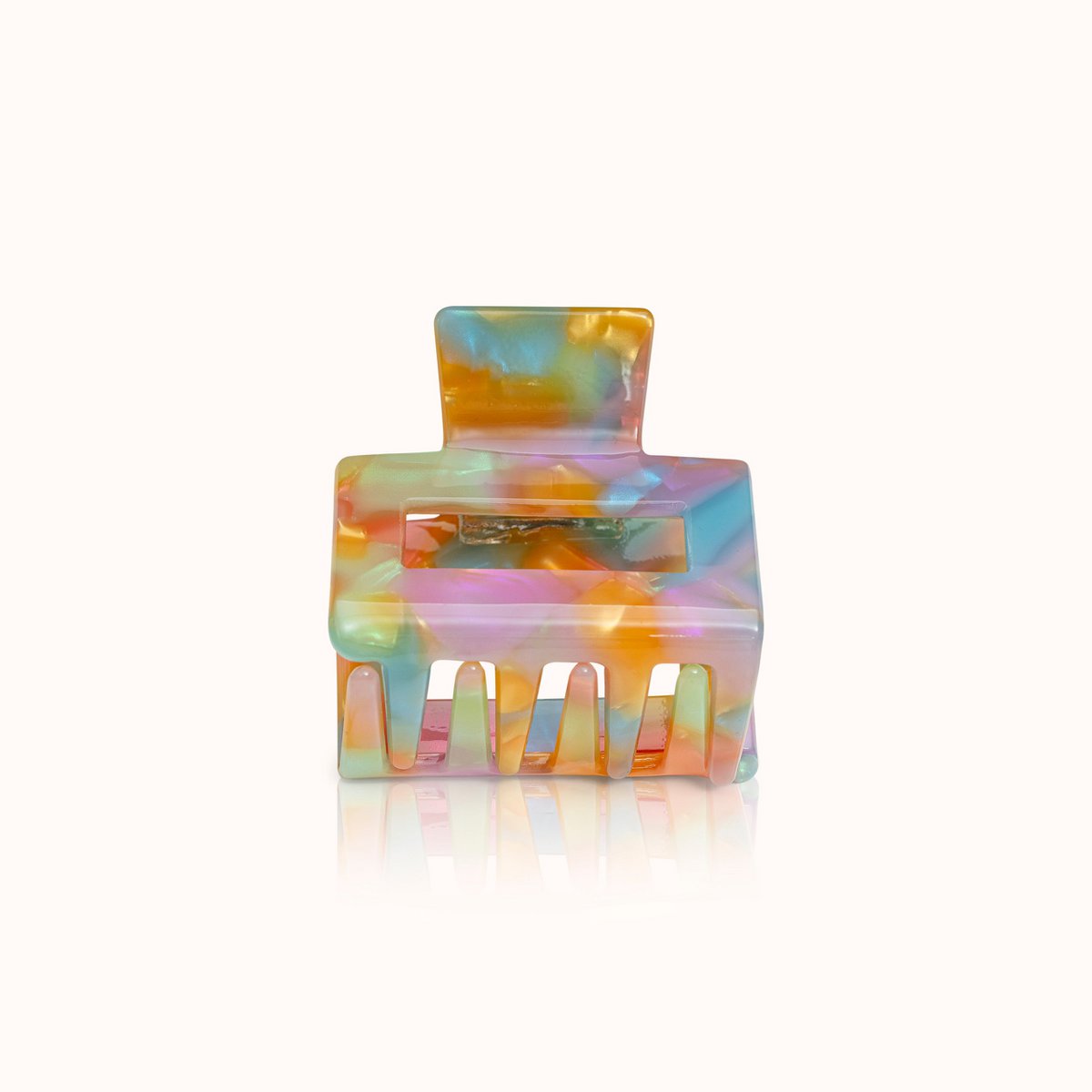 Hair clip Square Rainbow