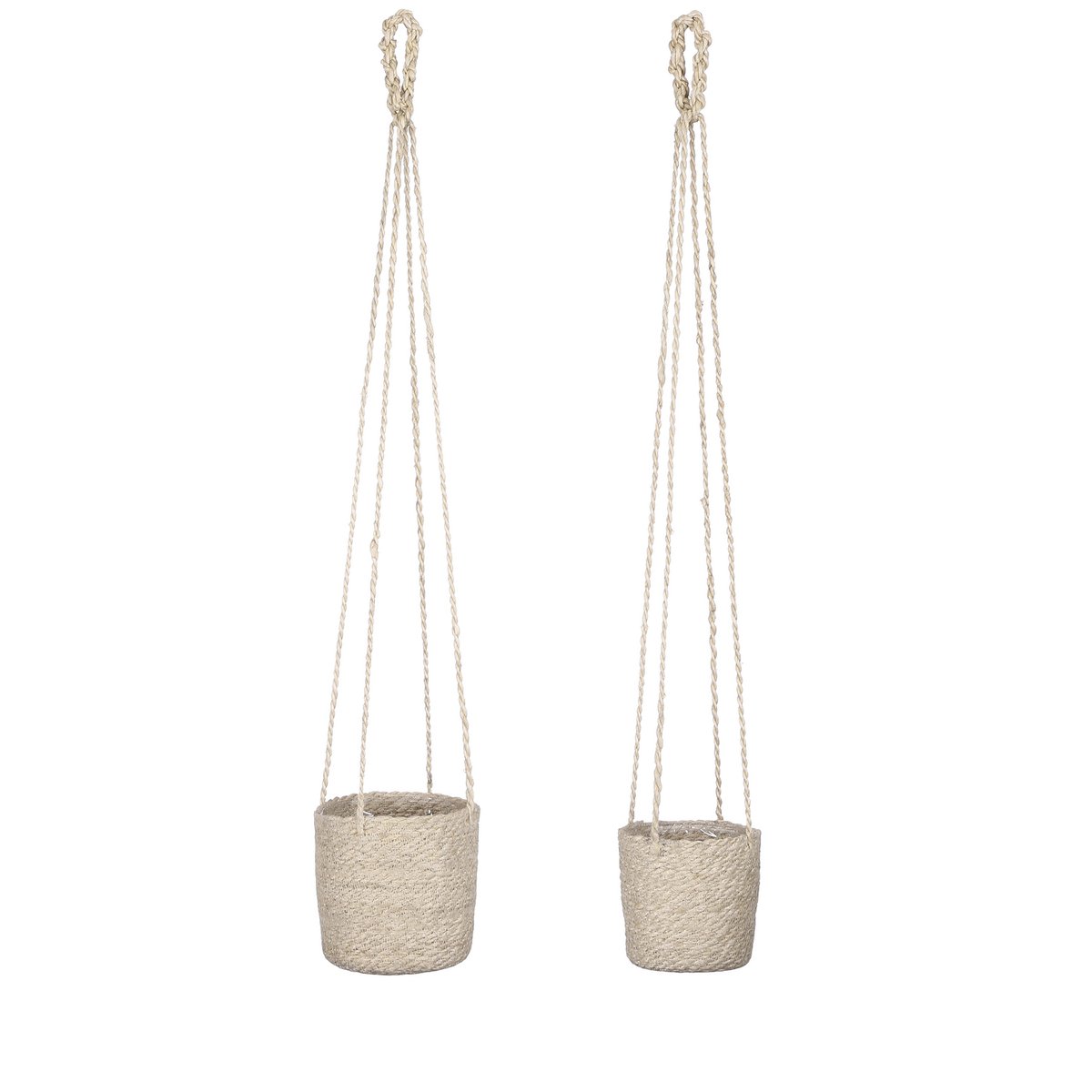 Atlantic Plantenmand - Set van 2 - H16 x Ø16 cm - Crème
