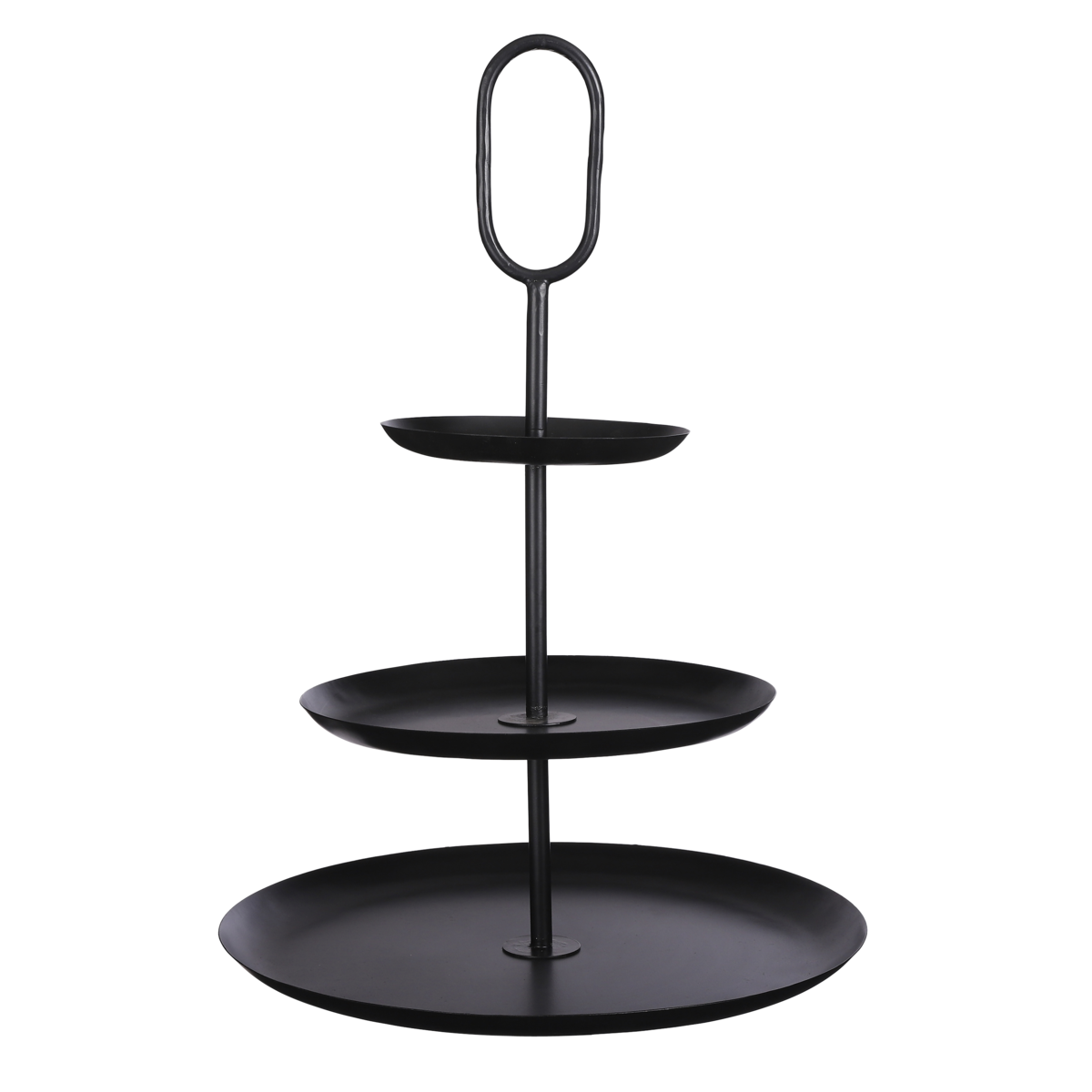 Rama Etagère 3 Laags - H55 x Ø38 cm - Metaal - Zwart