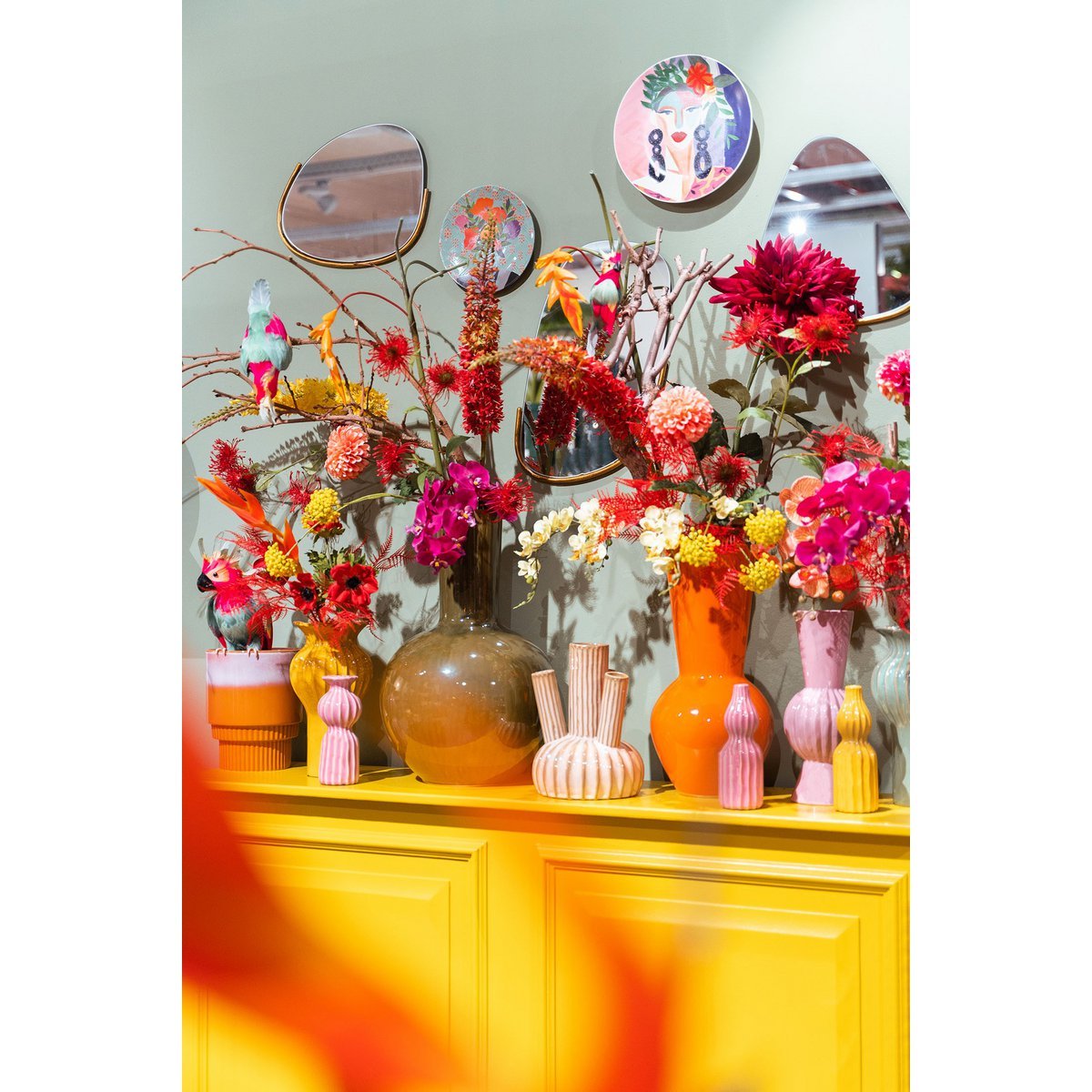 Lora Vaas - H45 x Ø23 cm - Keramiek - Oranje