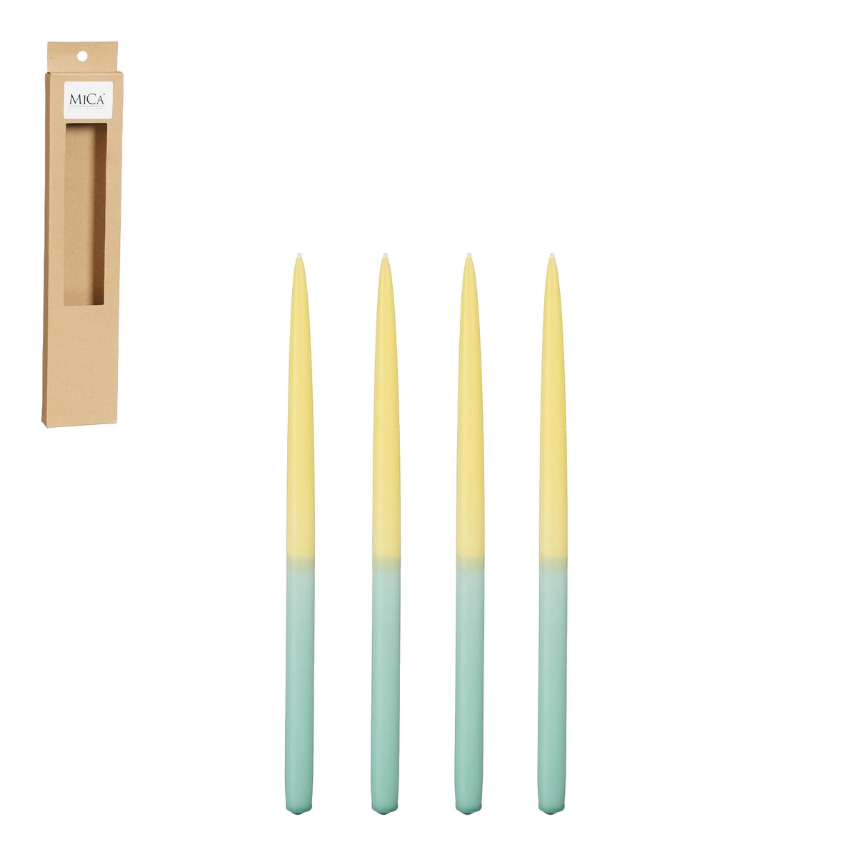Dip-dye Dinerkaars - Set van 4 - H28 cm - Donkergroen