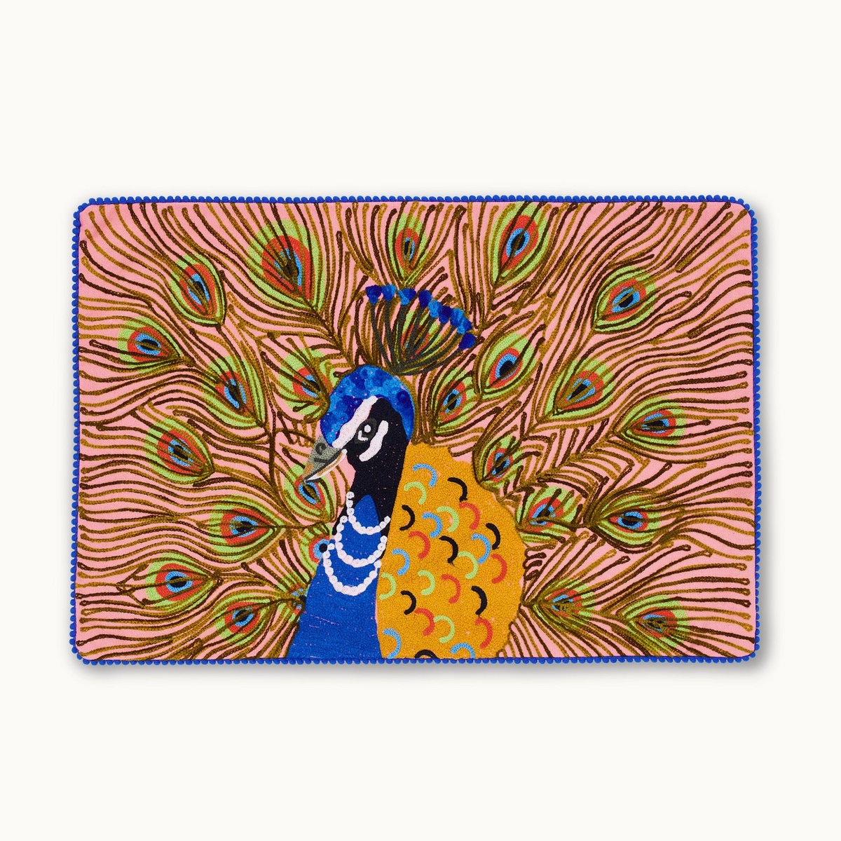Peacock cushion cover