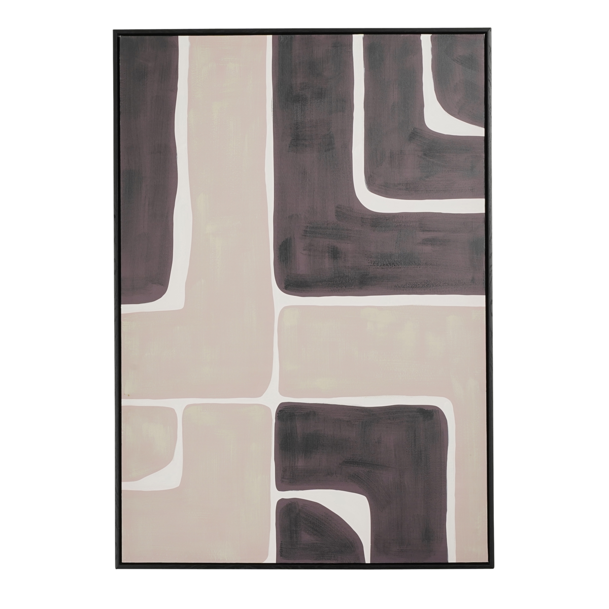 Kubu Muurdecoratie - L70 x B100 cm - Canvas - Taupe