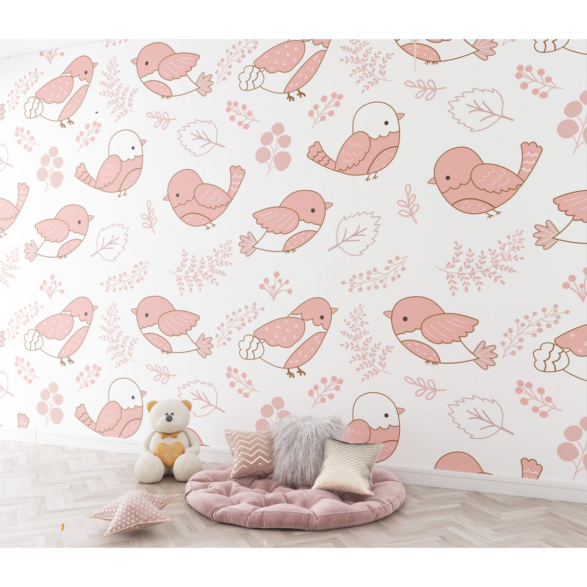 Behang kinderkamer | Vogels - Lichte kopie