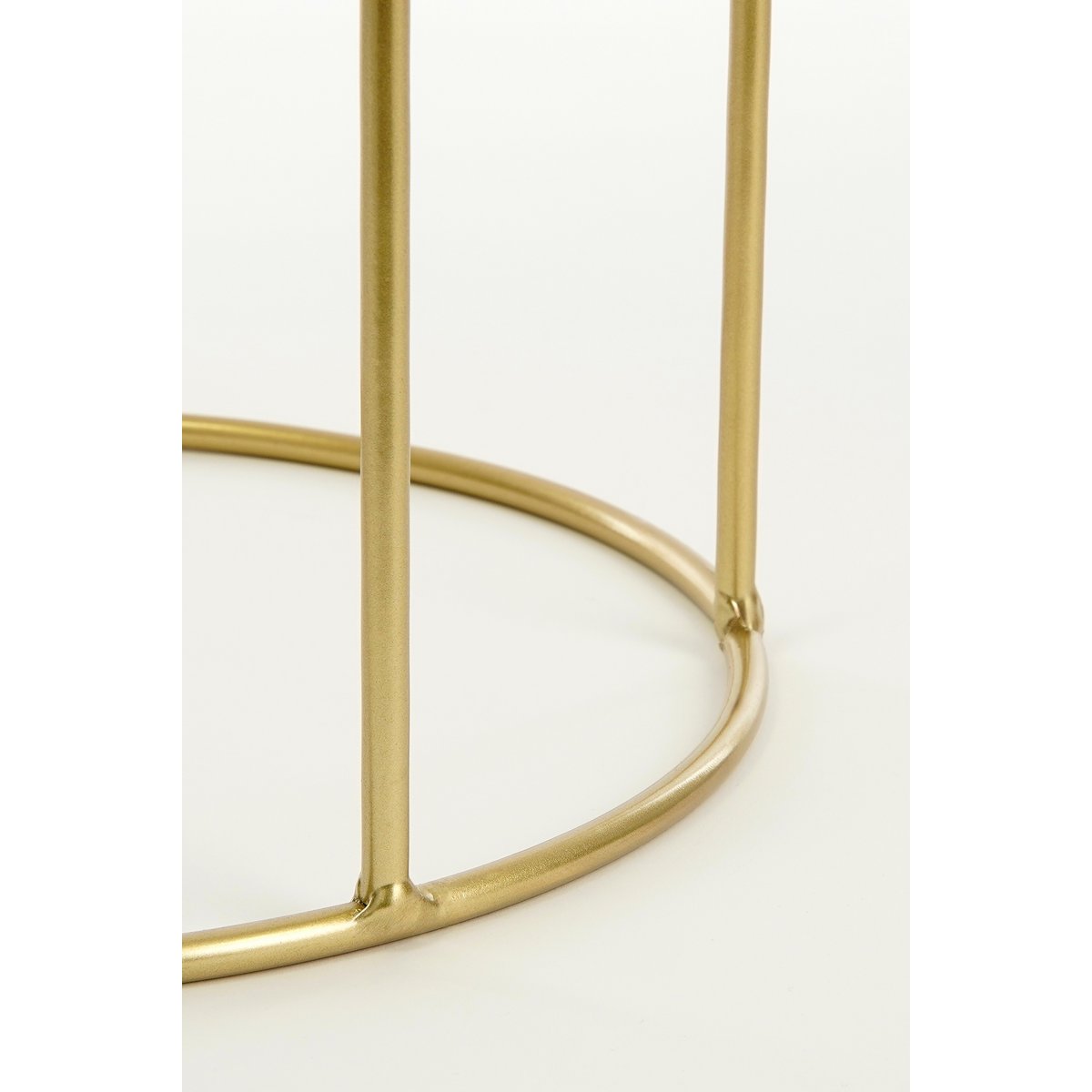 Favani Bloempot op Standaard - Set van 3 - H80 x Ø28 cm - Metaal - Goud