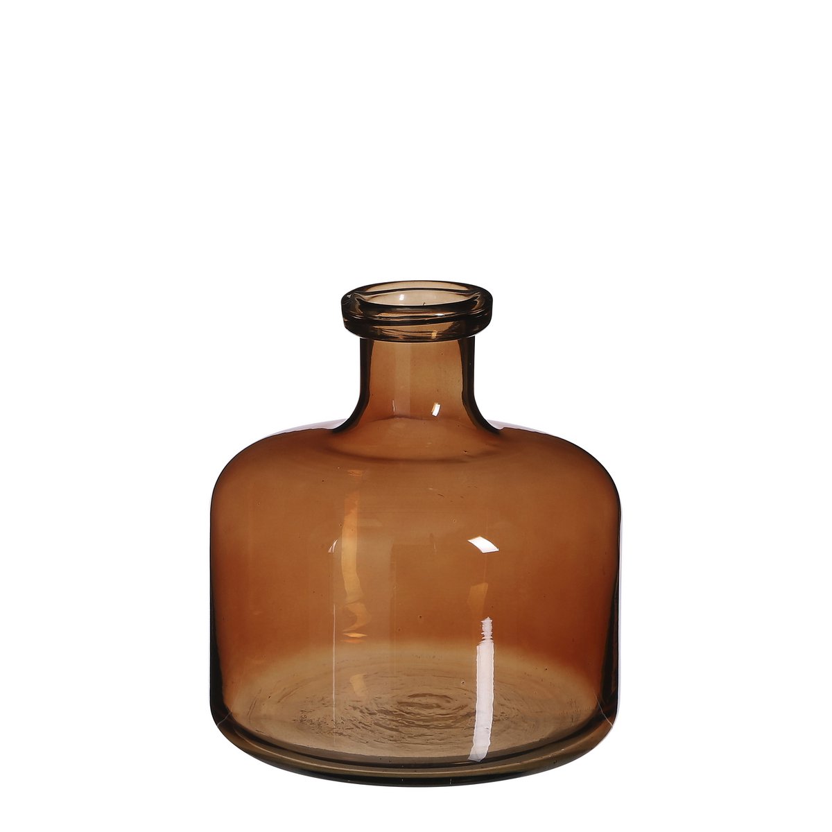 Regal Fles Vaas - H22 x Ø20 cm - Glas - Bruin