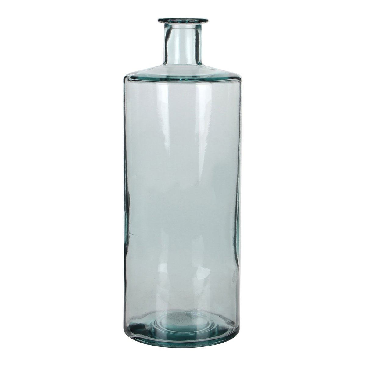 Guan Fles Vaas - H40 x Ø15 cm - Gerecycled Glas - Transparant