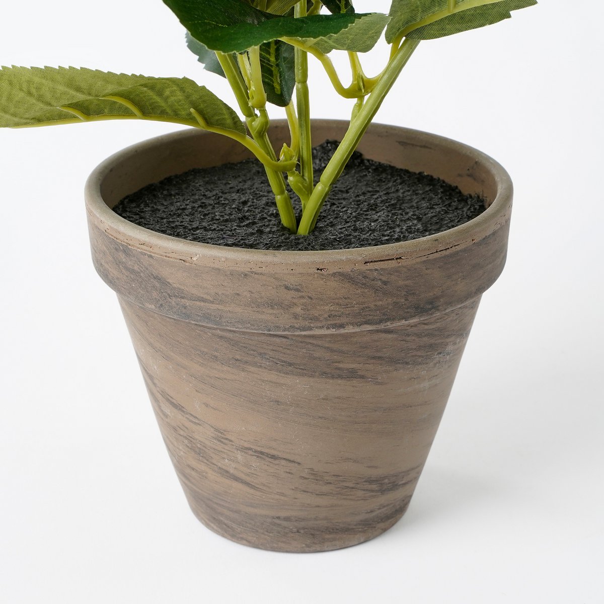 Hortensia Kunstplant in Bloempot Stan - H40 x Ø35 cm - Groen