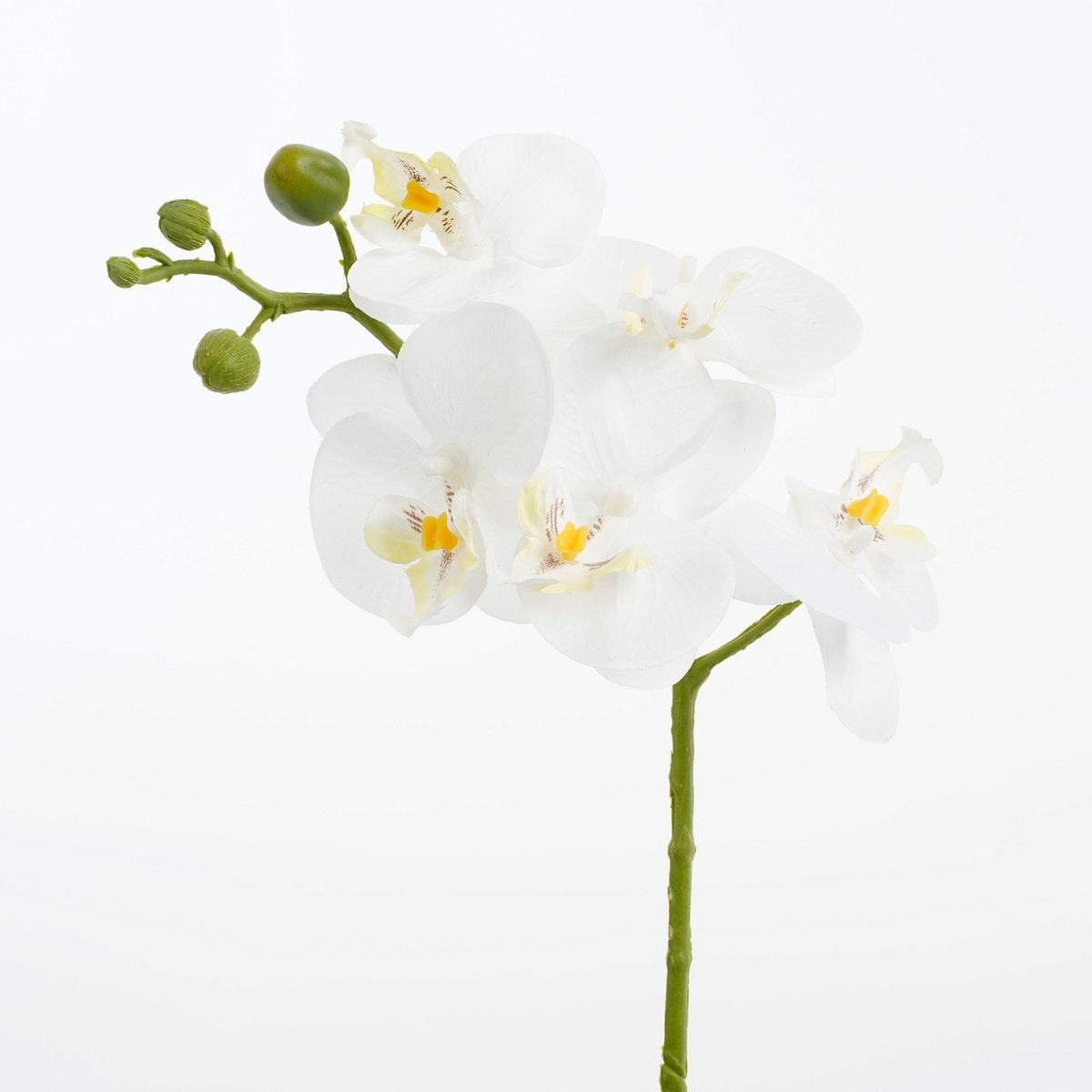 Phalaenopsis Kunstplant in Bloempot Stan - H48 x Ø13 cm - Wit