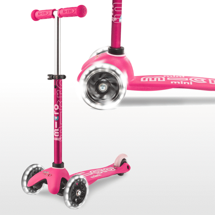 Mini Micro step Deluxe LED roze - MINILED-pink