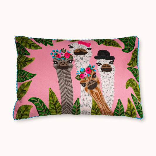 Ostrich cushion cover