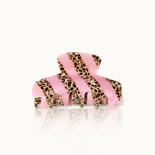 Hair clip Stripes Pink Giraffe