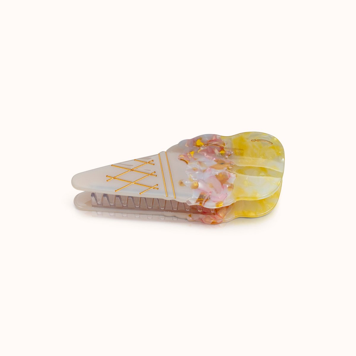 Hair clip Icecream Yellow