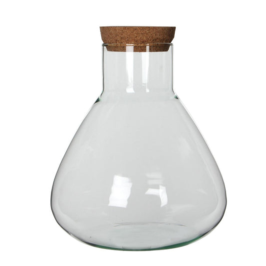 Emily Voorraadpot - H32 x Ø29,5 cm - Gerecycled Glas - Transparant