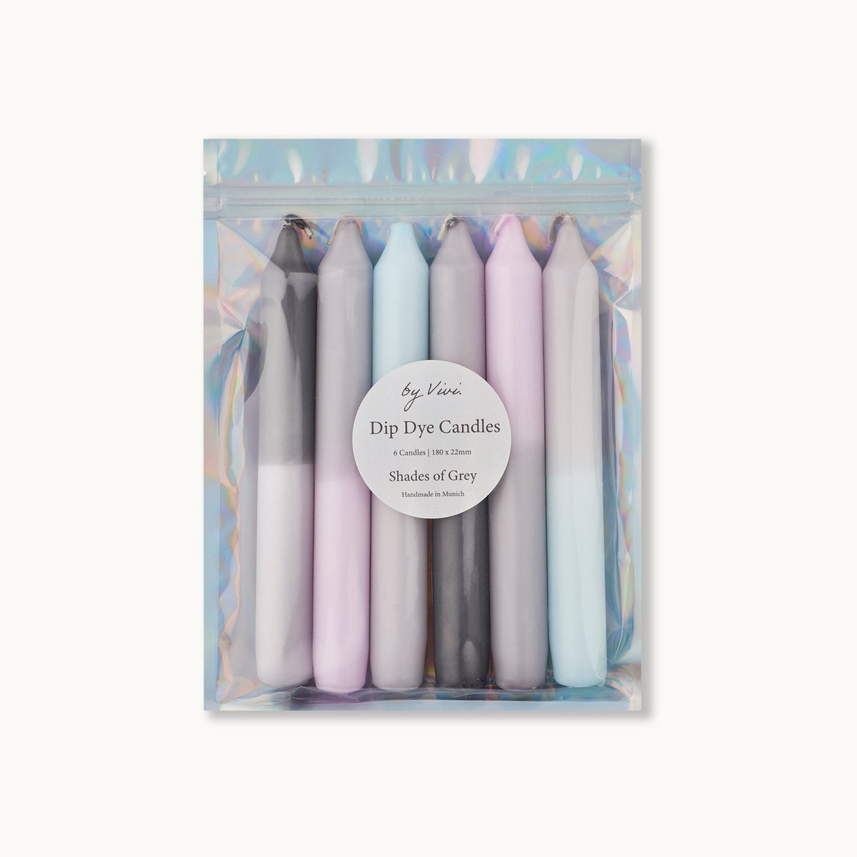 Dip Dye Candle Set: Shades of Grey