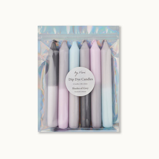 Dip Dye Candle Set: Shades of Grey