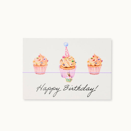 Bracelet Card: Happy Birthday Cupcake