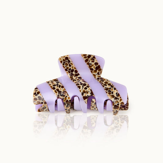 Hair clip Stripes Lavender Giraffe