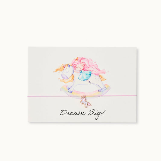 Bracelet card: Dream Big - Unicorn