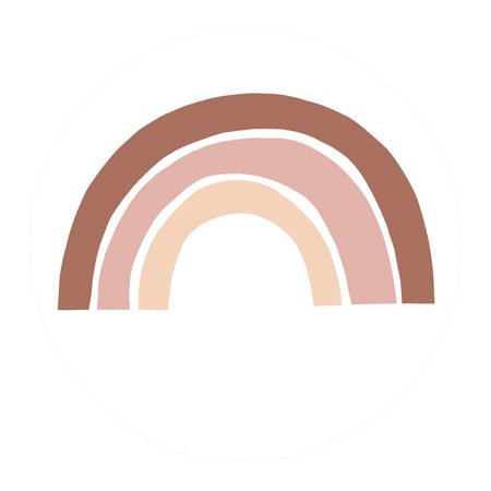 Muurcirkel | Rainbow | Naturel Oud Roze