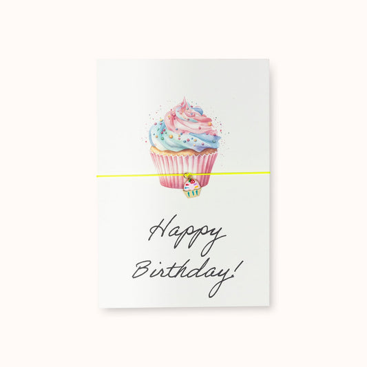 Bracelet Card: Happy Birthday Cupcake